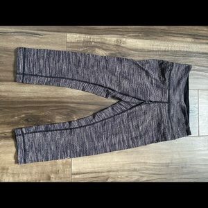 Lululemon Wunder Under crop in black space dye